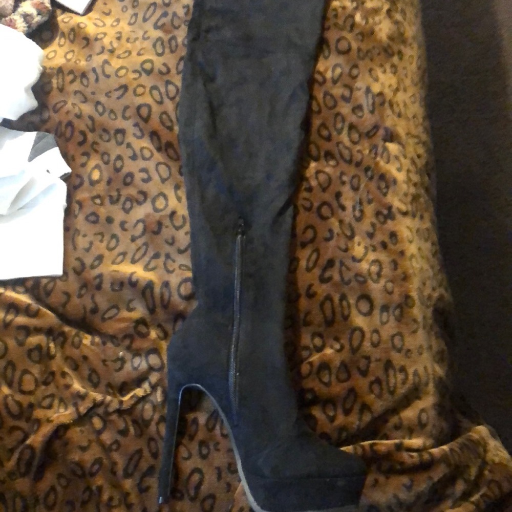 Fashion nova knee high boots